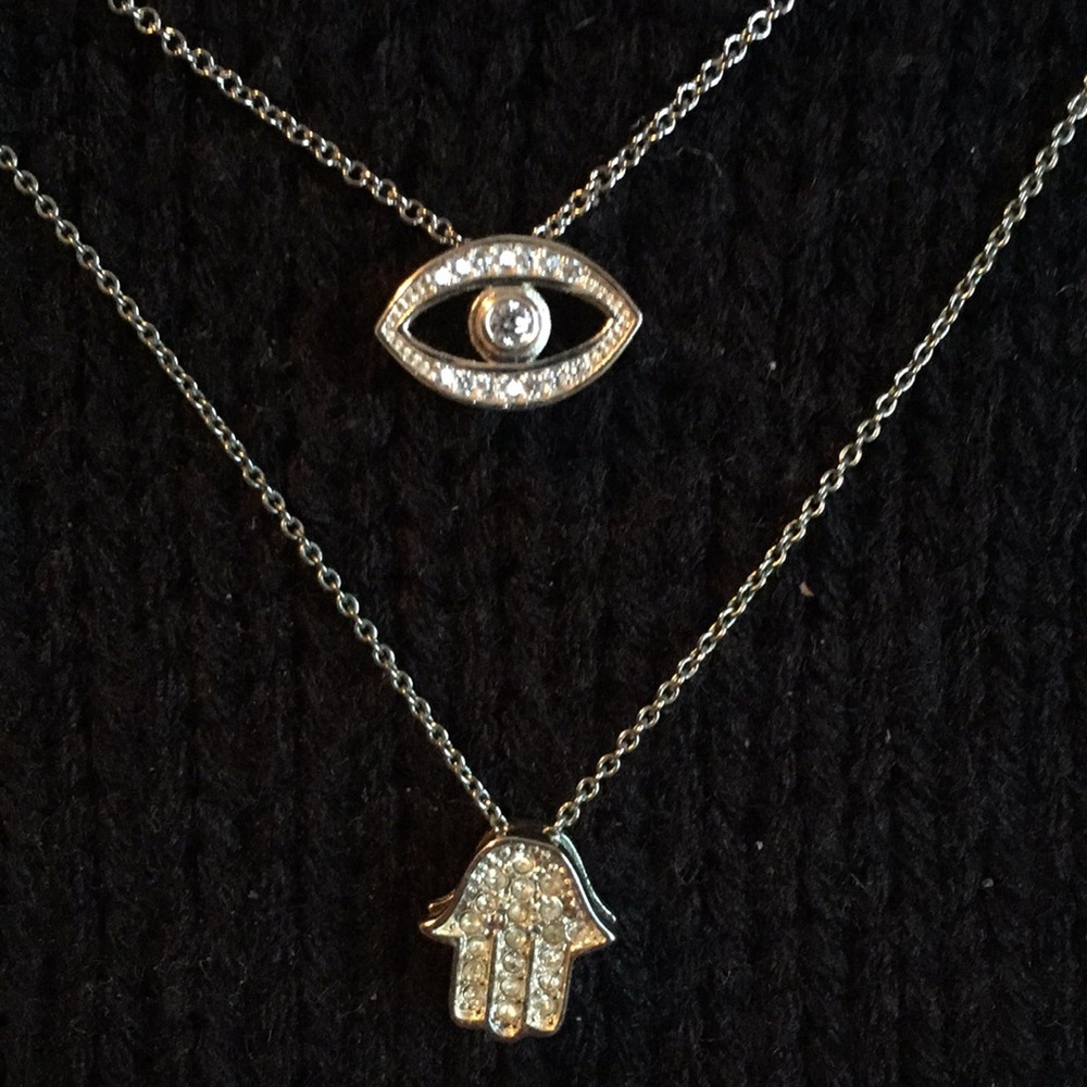 Evil eye and hamsa necklace